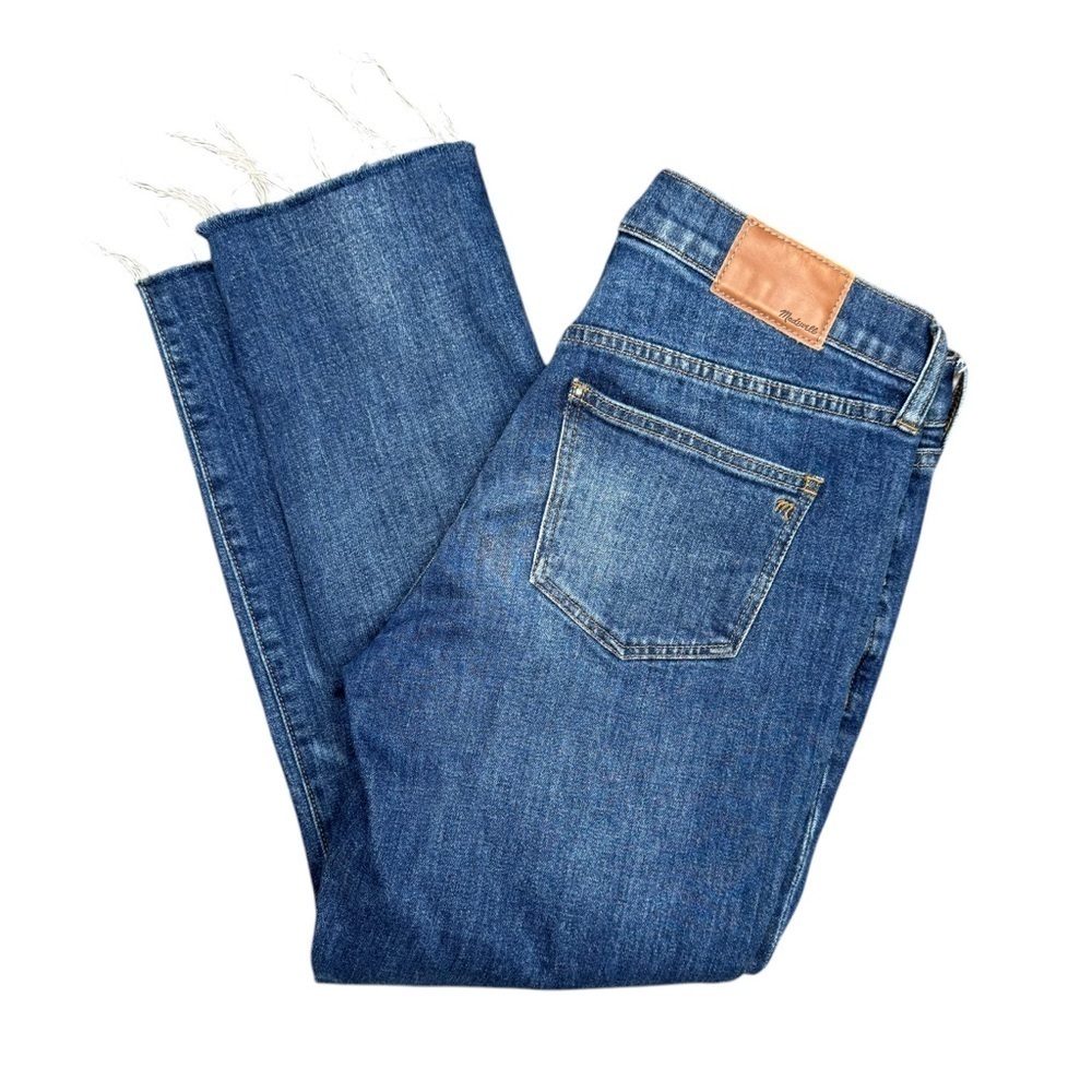 Madewell Slim Boyjean raw hem cropped ankle mid rise size 26